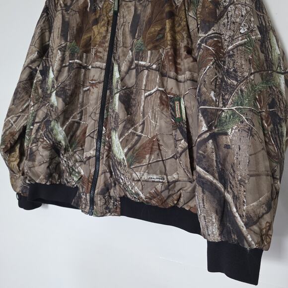 Remington Camo Reversible Hunting Puffer Jacket Mens L Green Realtree Pockets - Picture 4 of 10